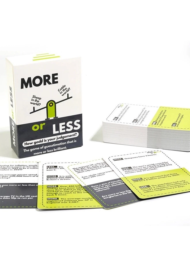 More Or Less? ：How Good Is Your Judgement? - Card Game