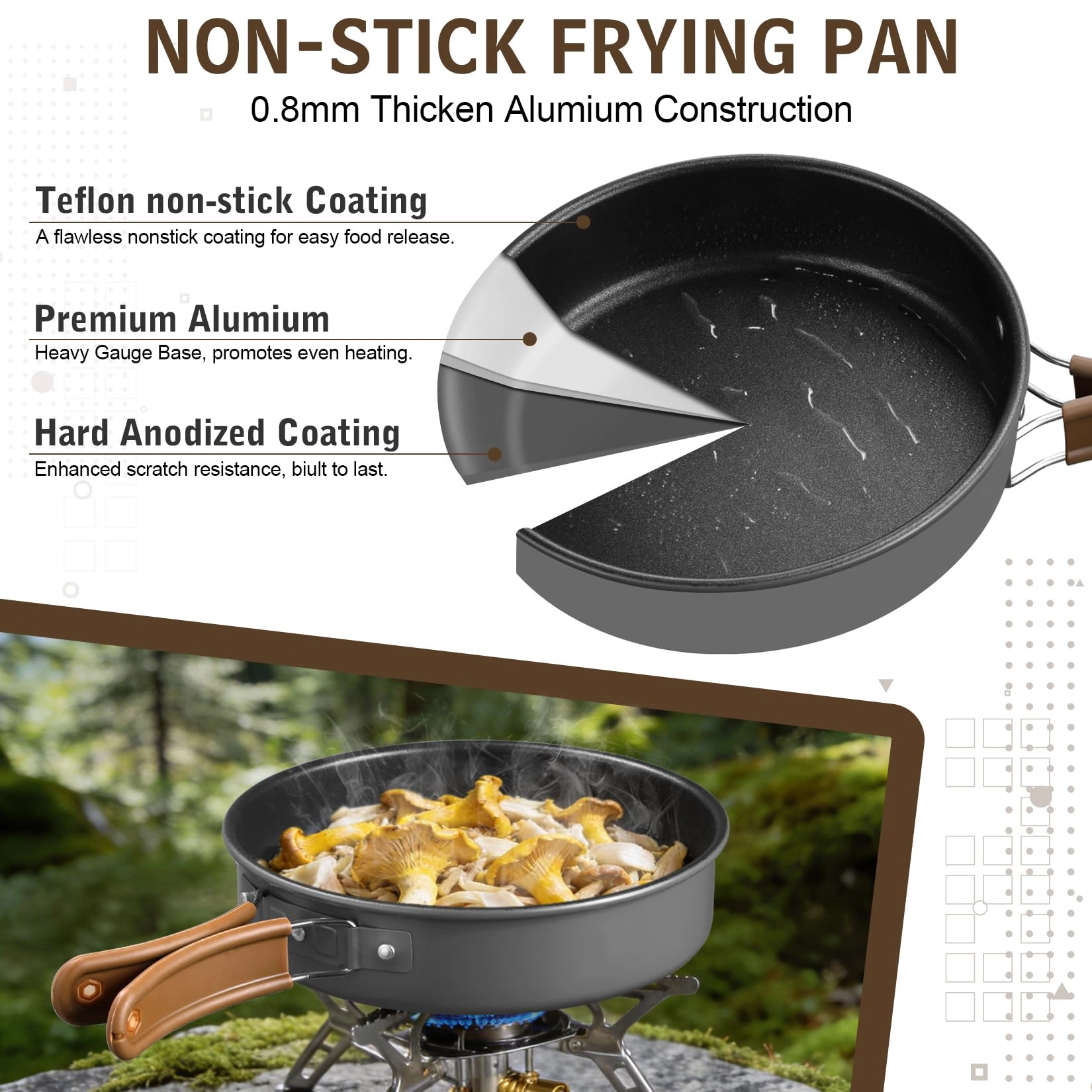 Camping Cookware Mess Kit - 18 Piece