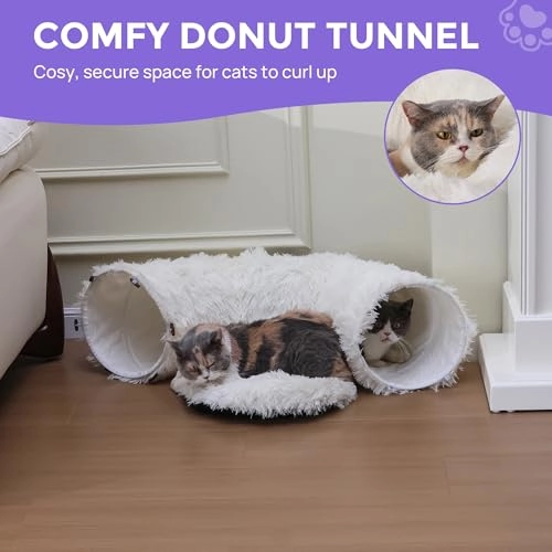 cat tunnel bed - 91.4L x 29.2W x 29.2H centimeters Plush Iron