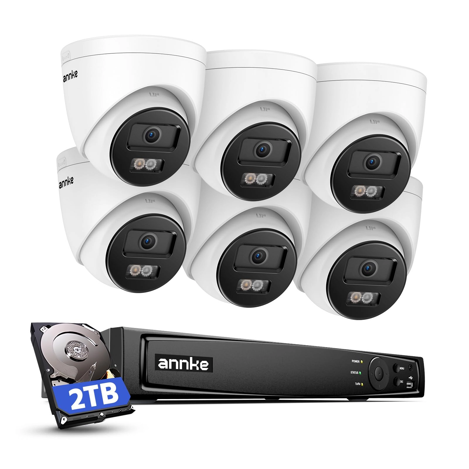 Annke N98PBK-91DM - 6pcs 8CH 8MP