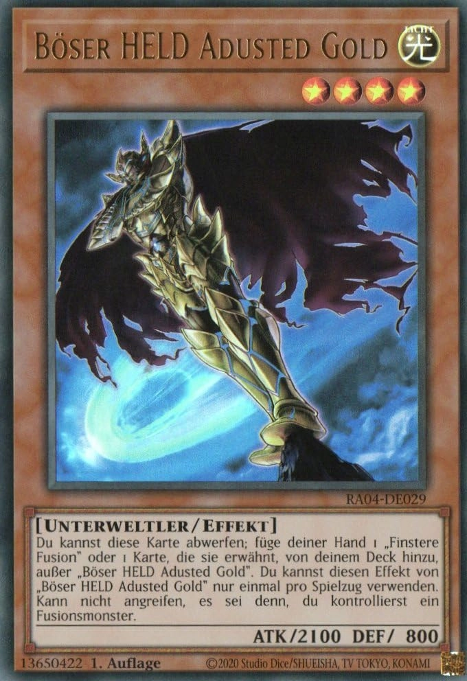 Yugioh Evil Hero Adusted Gold RA04-DE029 - German