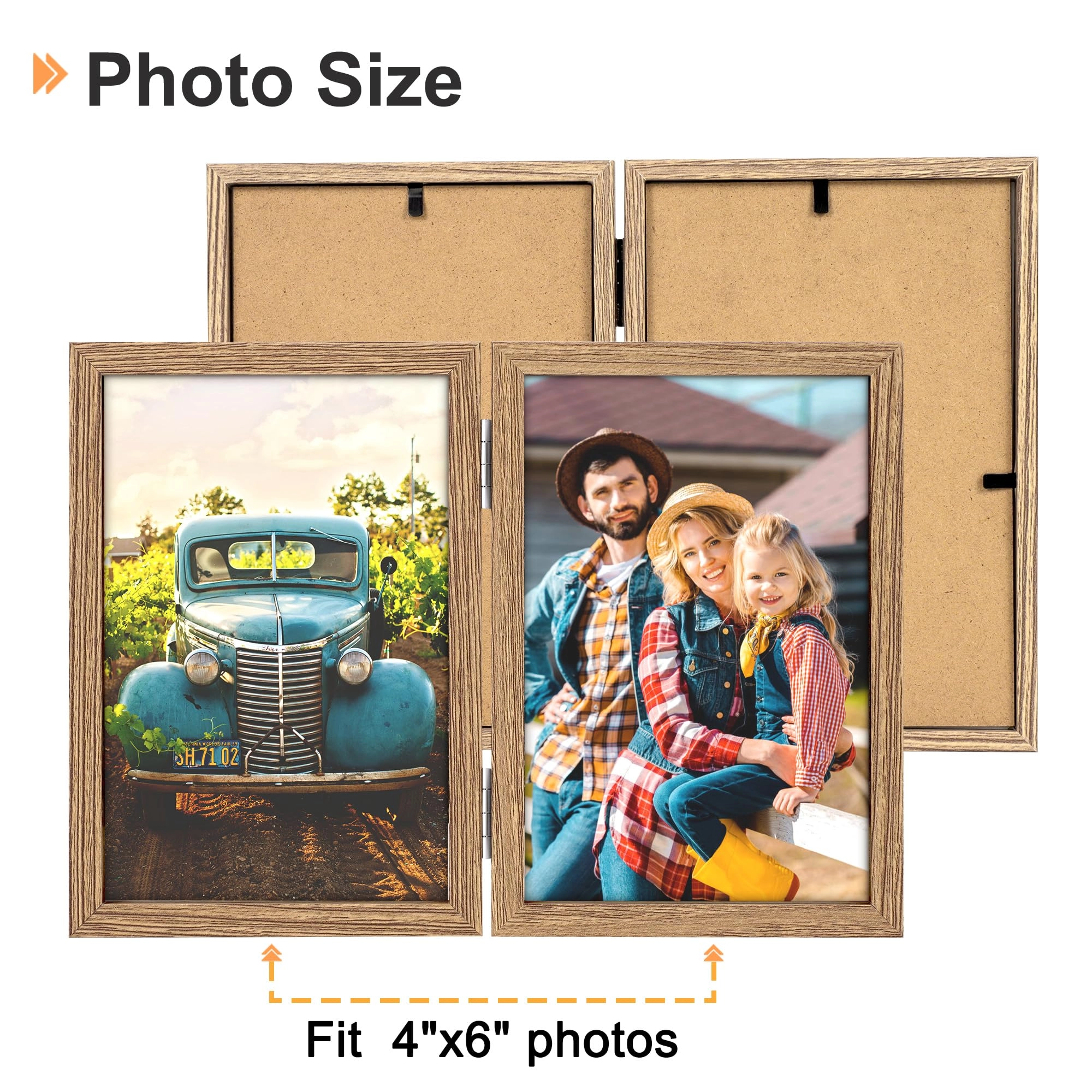 Double Picture Frame - 4x6 in two
