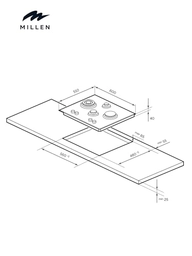 GHG 645 BL Gas hob
