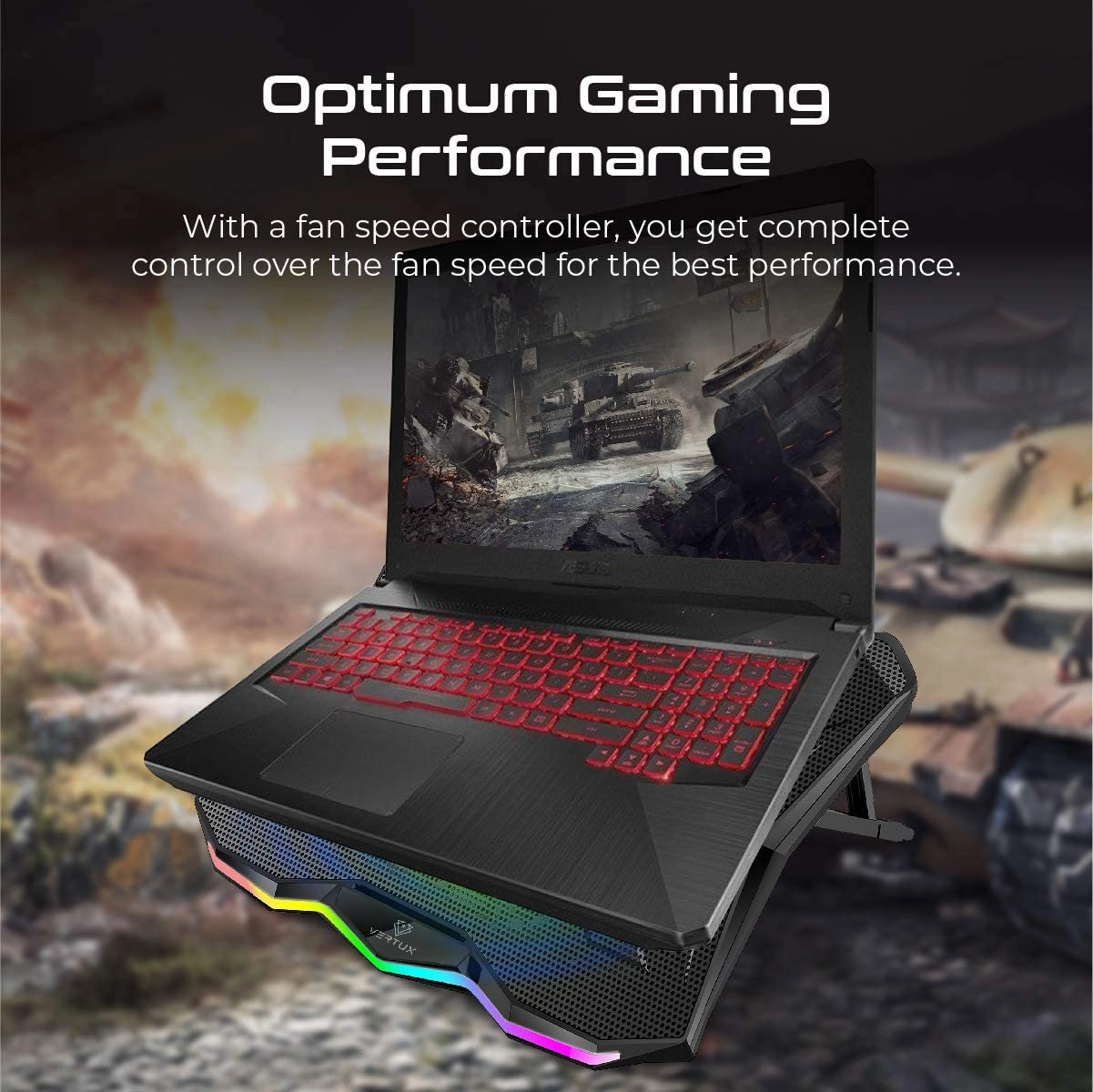 Glare Quiet Cooling Laptop Stand - 17 inch