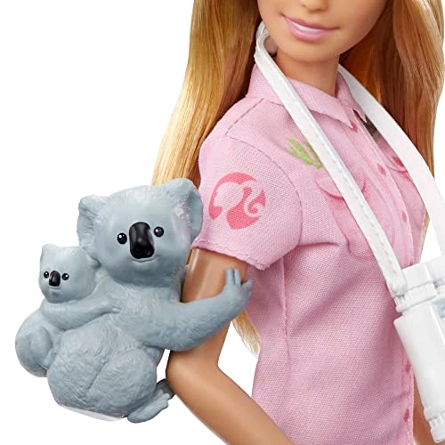 Barbie Zoologist Doll - 12 inches Koala & Baby Figure Ages 3+