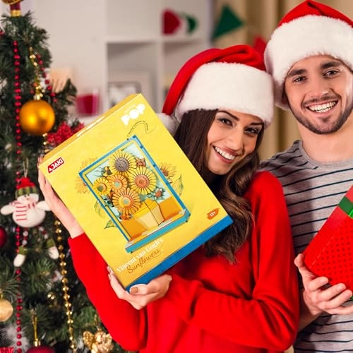 Rotatable Sunflower Building Set - semi-3D Table Centerpiece