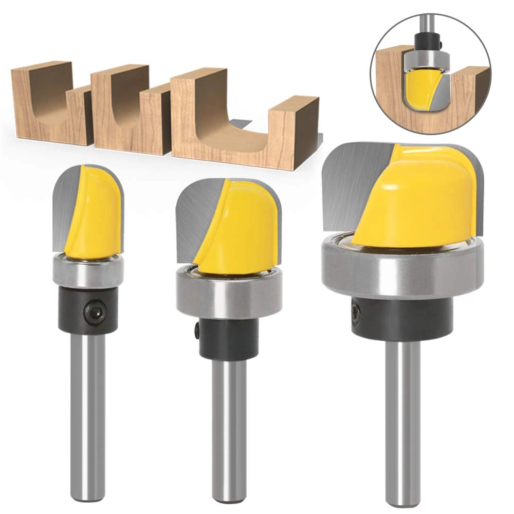 Bowl and Tray Template Router Bit - 1/4 Inch 3Pcs