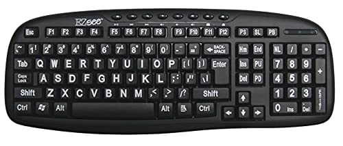High Visibility Large Print Soft Touch Keyboard - QWERTY Wired