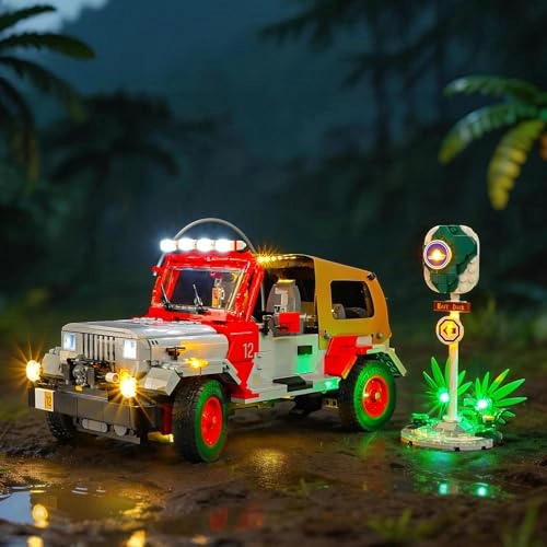 LED Lighting for LEGO Jurassic Park Jeep Wrangler - Jurassic World