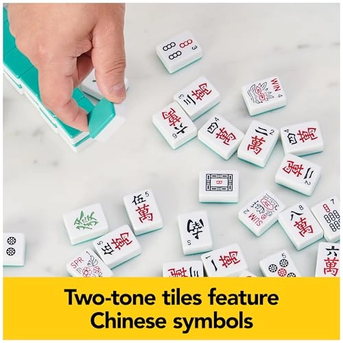 Legacy Deluxe Mahjong - Two-Tone Tiles Lined Wood Case