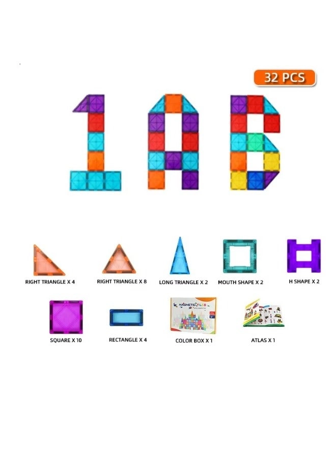 Magnetic Building Blocks - 32 pcs