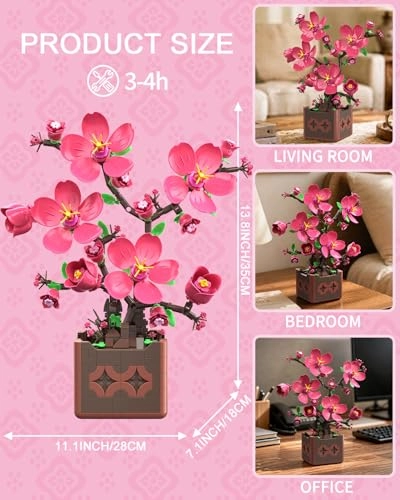 Botanicals Peach Blossom Potted - Floral 602pcs