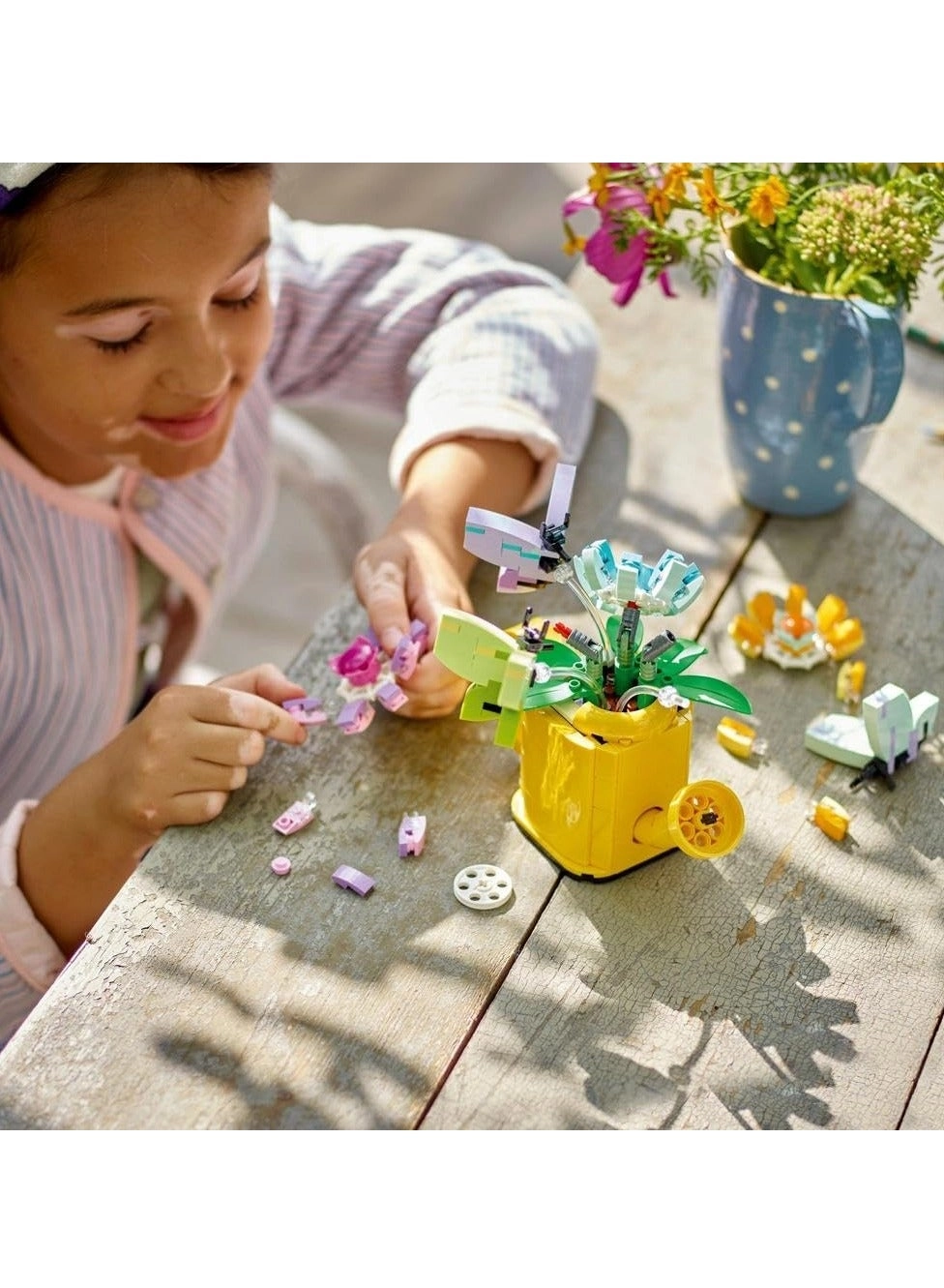 Flowers in Watering Can (31149) - Yellow