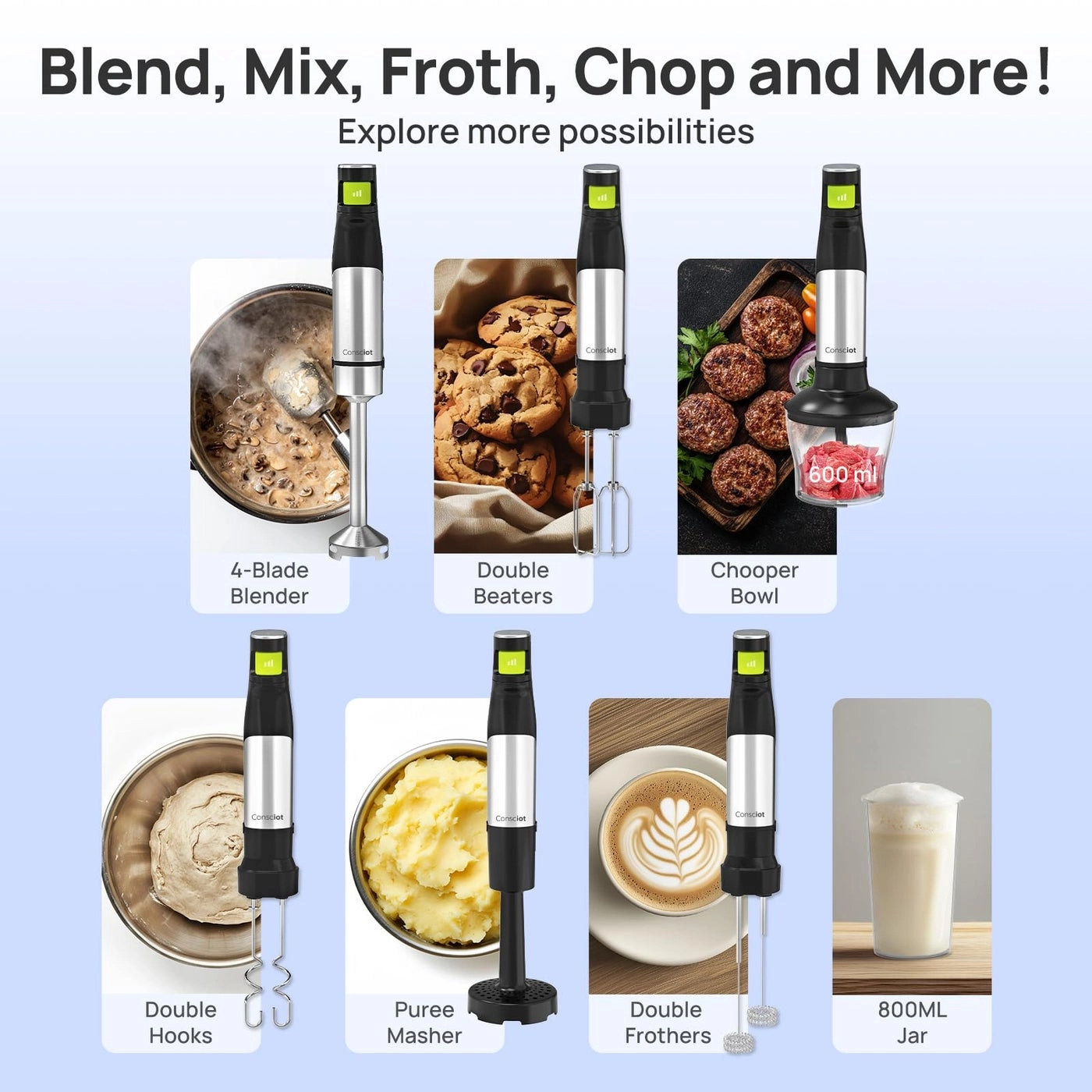 Immersion Hand Blender - 1100W