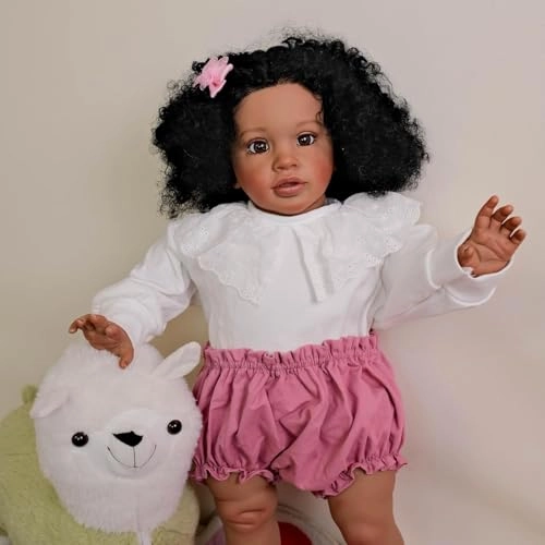 KOKOMANDY Reborn Baby Doll - 26 inch Hand Rooted Curly Hair Weighted Body Ages 3+