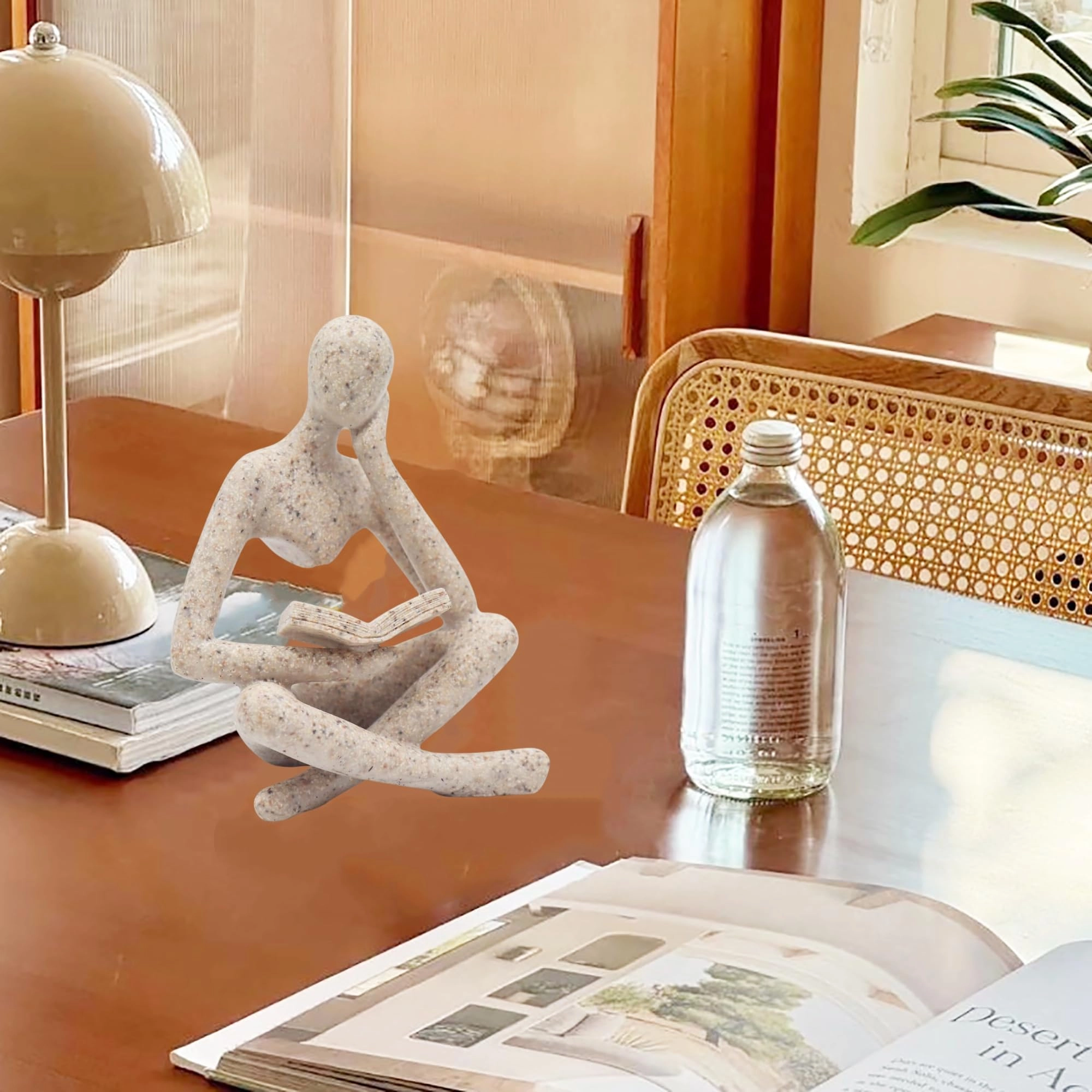 Reading Thinker Statue - Resin Set