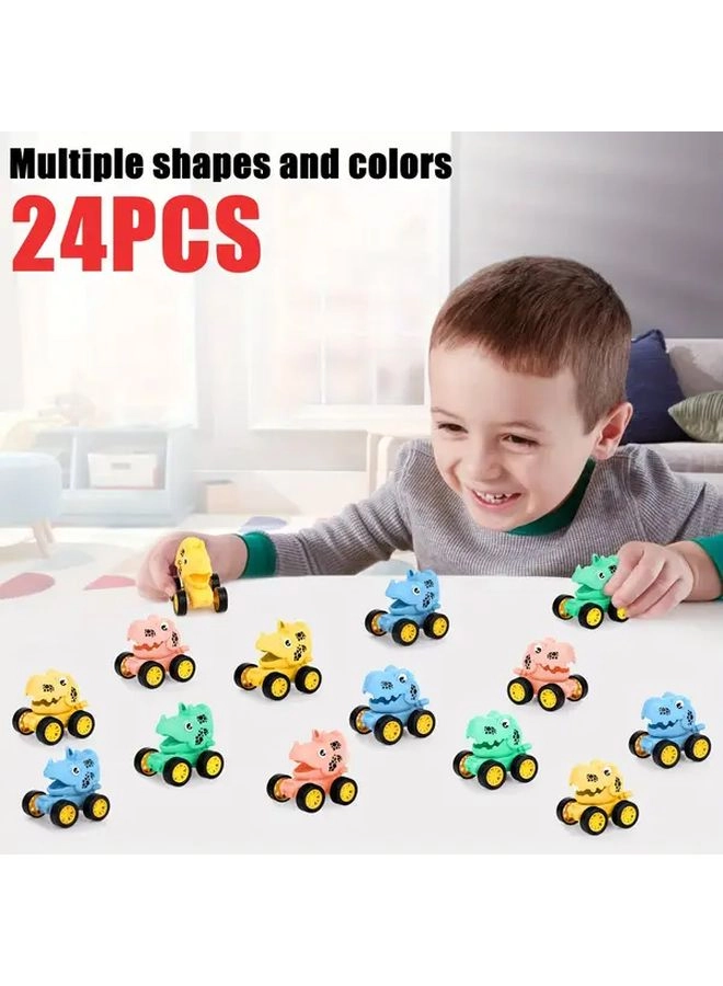 Mini Dinosaur Wind Up Toy Cars - 24pcs Set
