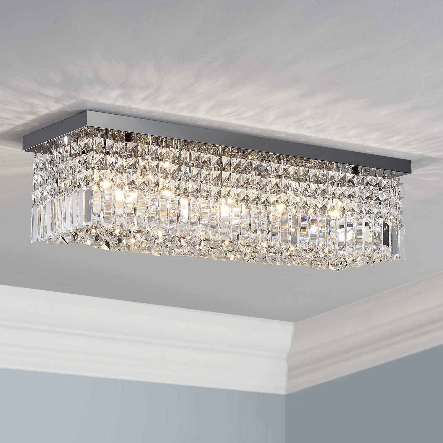 5 Light K9 Crystal Chandelier - Champagne Modern