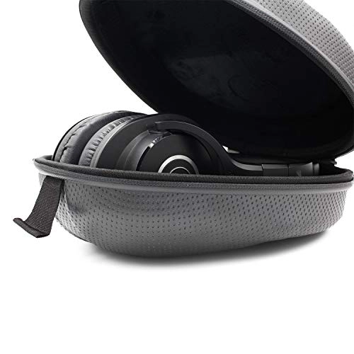 ATH-M50X-006 + Full Size Hard Body Headphone Case + Coiled Cable Wired Headphone