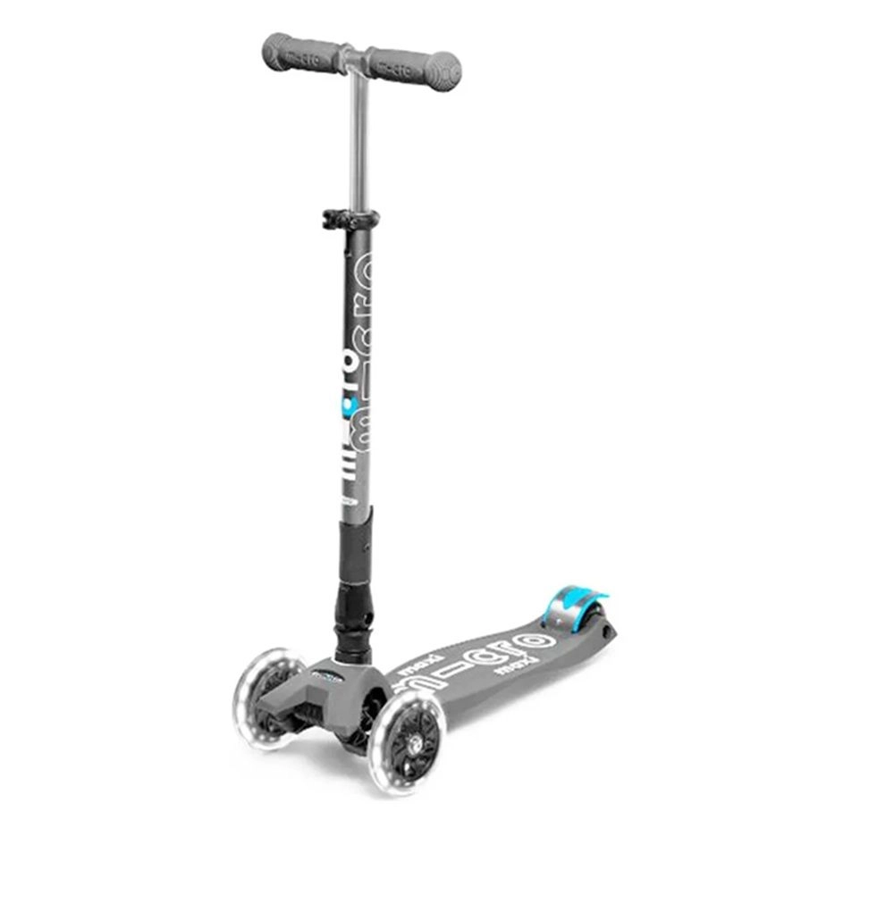 Maxi Deluxe 3-Wheel Kick Scooter – 120/80 mm LED Foldable