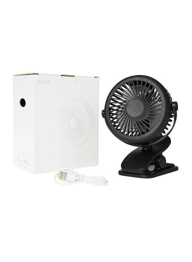 Clip On Mini Desk Cooling Fan - Black Portable