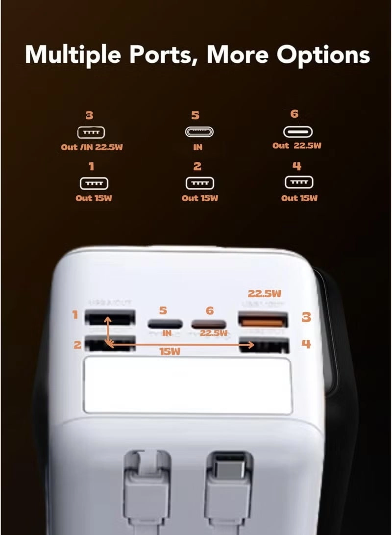 N60 - 50000mAh 22.5W Fast charging 4 USB-A 2 PD
