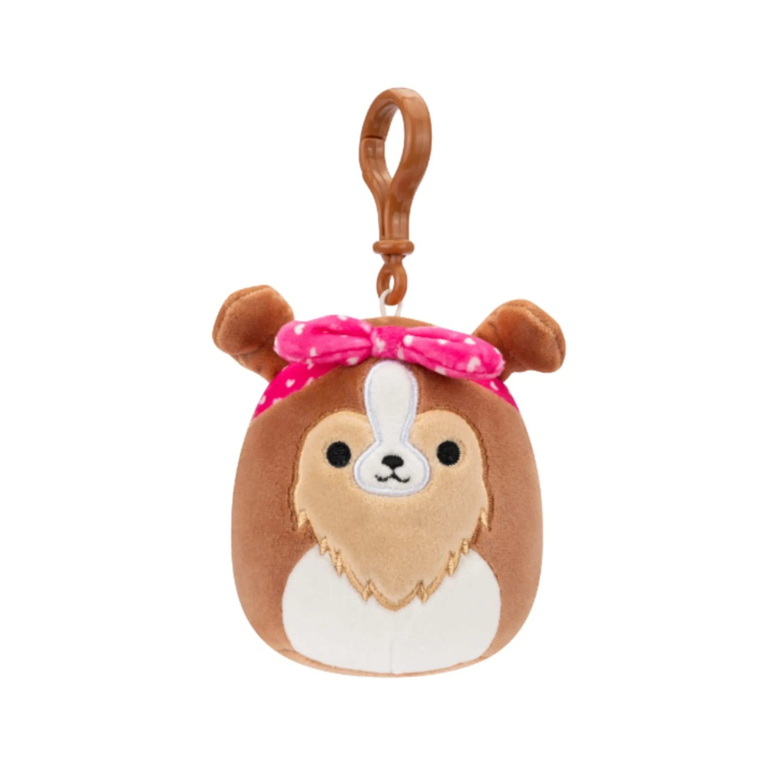 Squishmallows Andres - Clip-On Brown Sheltie 3.5"