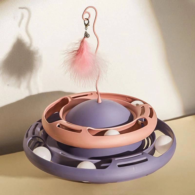 NOENNULL Cat Turntable Toy - 3 in 1 Feather
