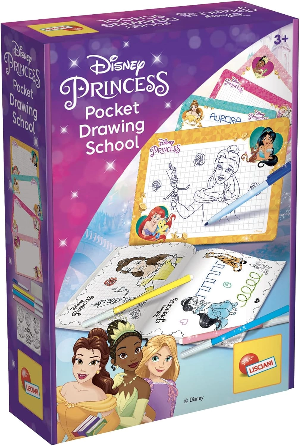 COLOR LAND CHILDRENS TOYS CENTER LLC Princess Pocket Drawing School - 4 Colourful Felt Pens