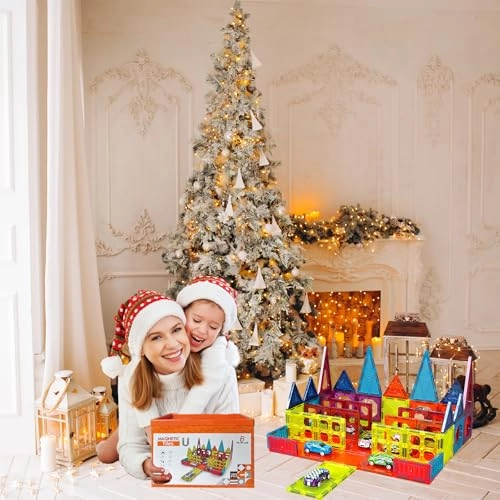 Magnetic Tiles Building Blocks - 3 months and up 105 pieces