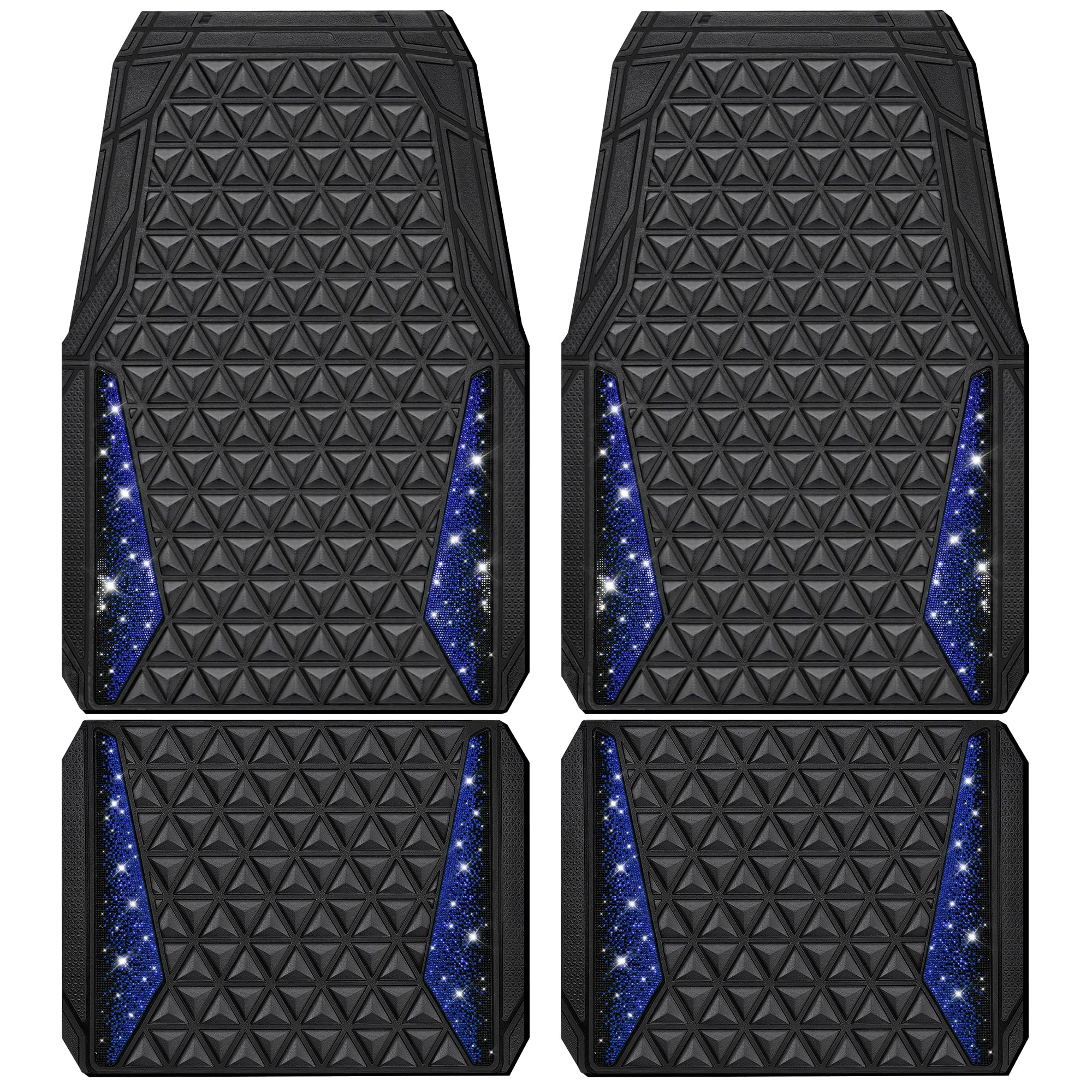 Bling Diamond Car Mats - 4.0 Count Universal Fit