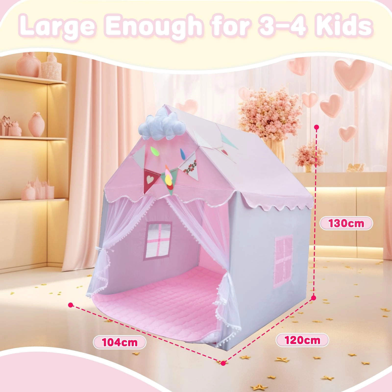 Play House Tent - Tree Style Pop Up 105x105x142cm