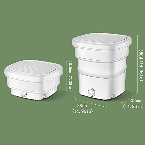 AADECOR Portable Washing hine, Ultrasound Folding Fully Automatic Laundry hine, Turbine Washer, Low Noise, Mini,Place it anywhere, store easily, blue,pink,Blue