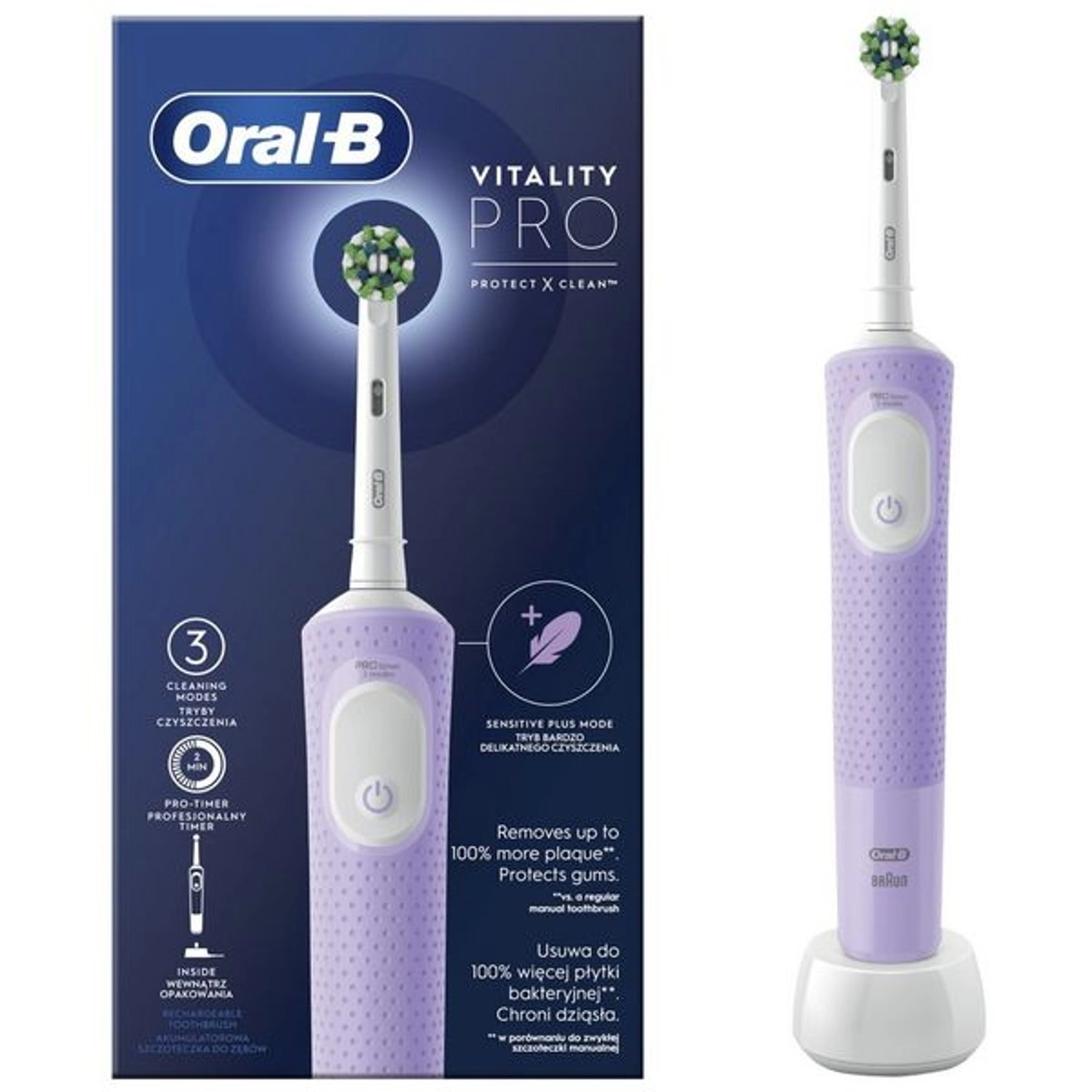 D103.413.3 - Electric Toothbrush 3 cleaning modes 2 min timer