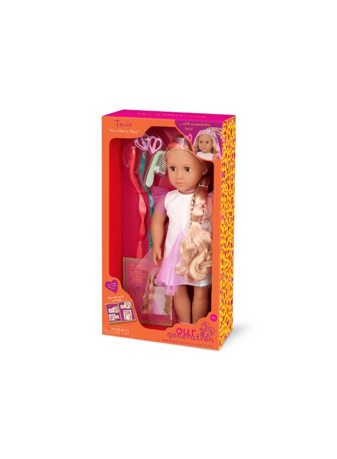 Tessie Hair Grow Fashion Doll Playset - 18-inch Ages 3+