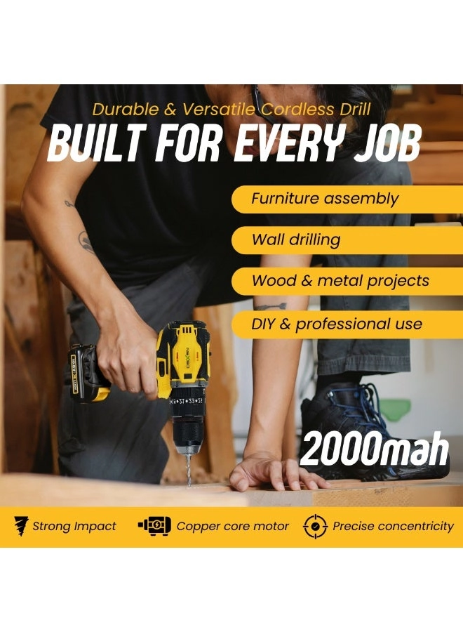 Cordless Drill - 21V 2000mAh
