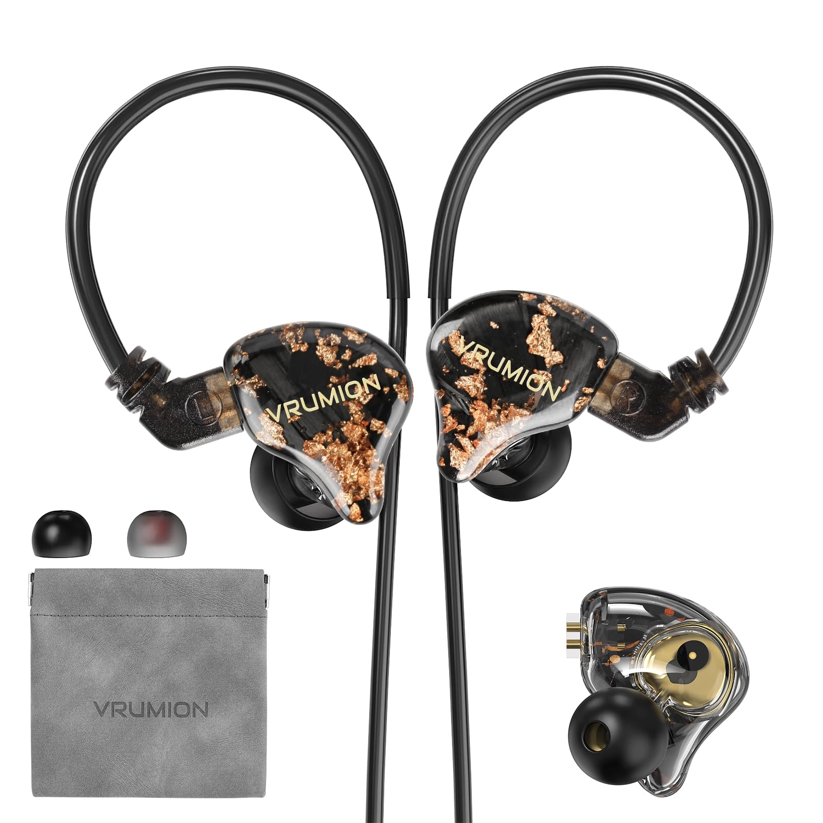 VRUMION IEM-1BA1DD-1 Wired Earbud