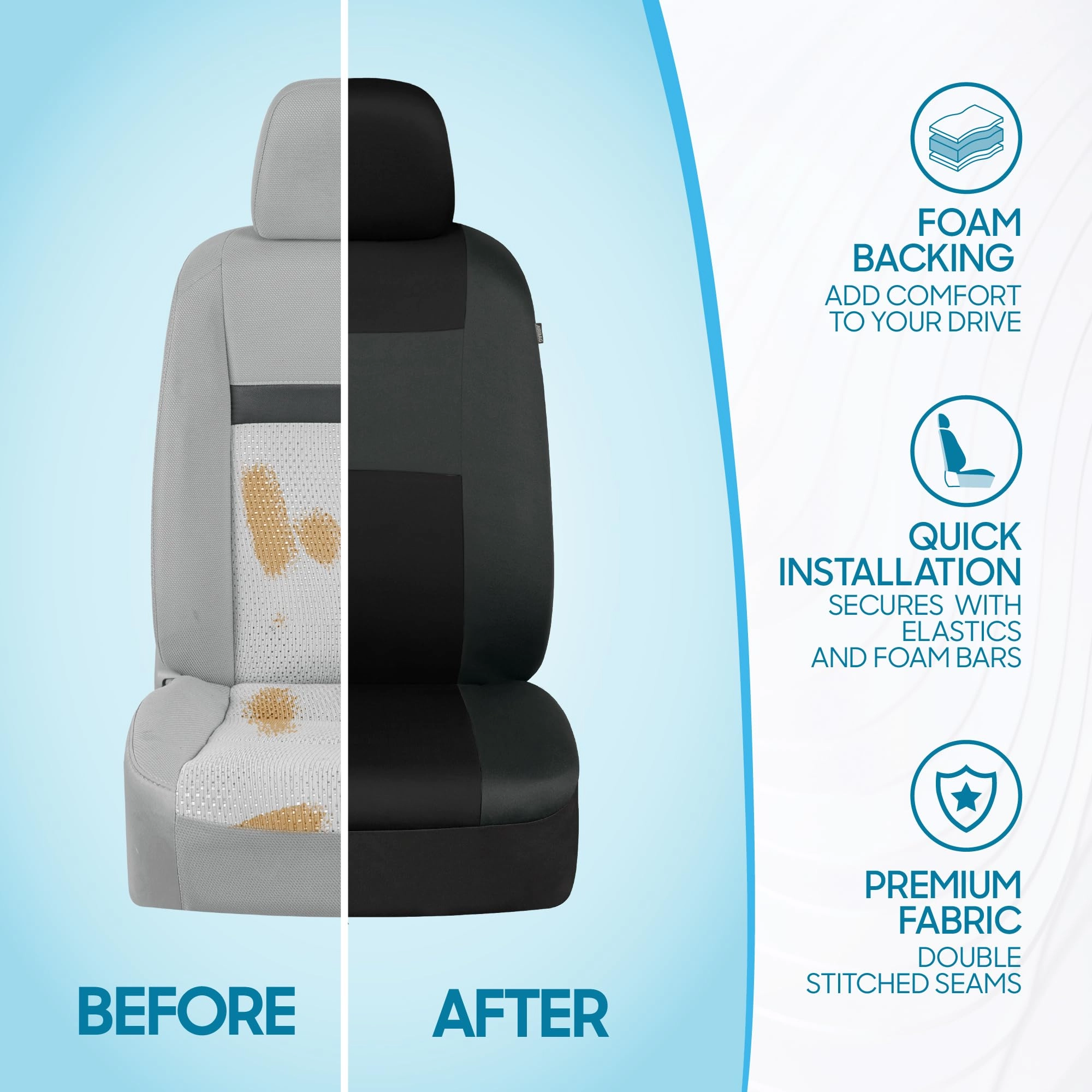 PolyPro Car Seat Covers - Solid Beige Universal Fit