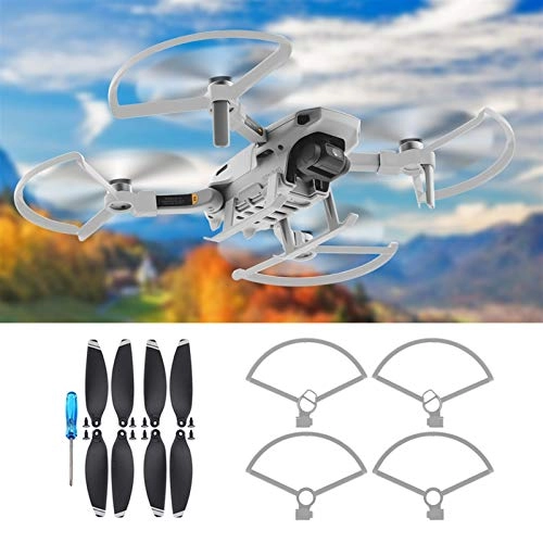 Propeller Guard Protector Cover - Silver + Lower Noise Propellers - 8pcs(2 pairs)