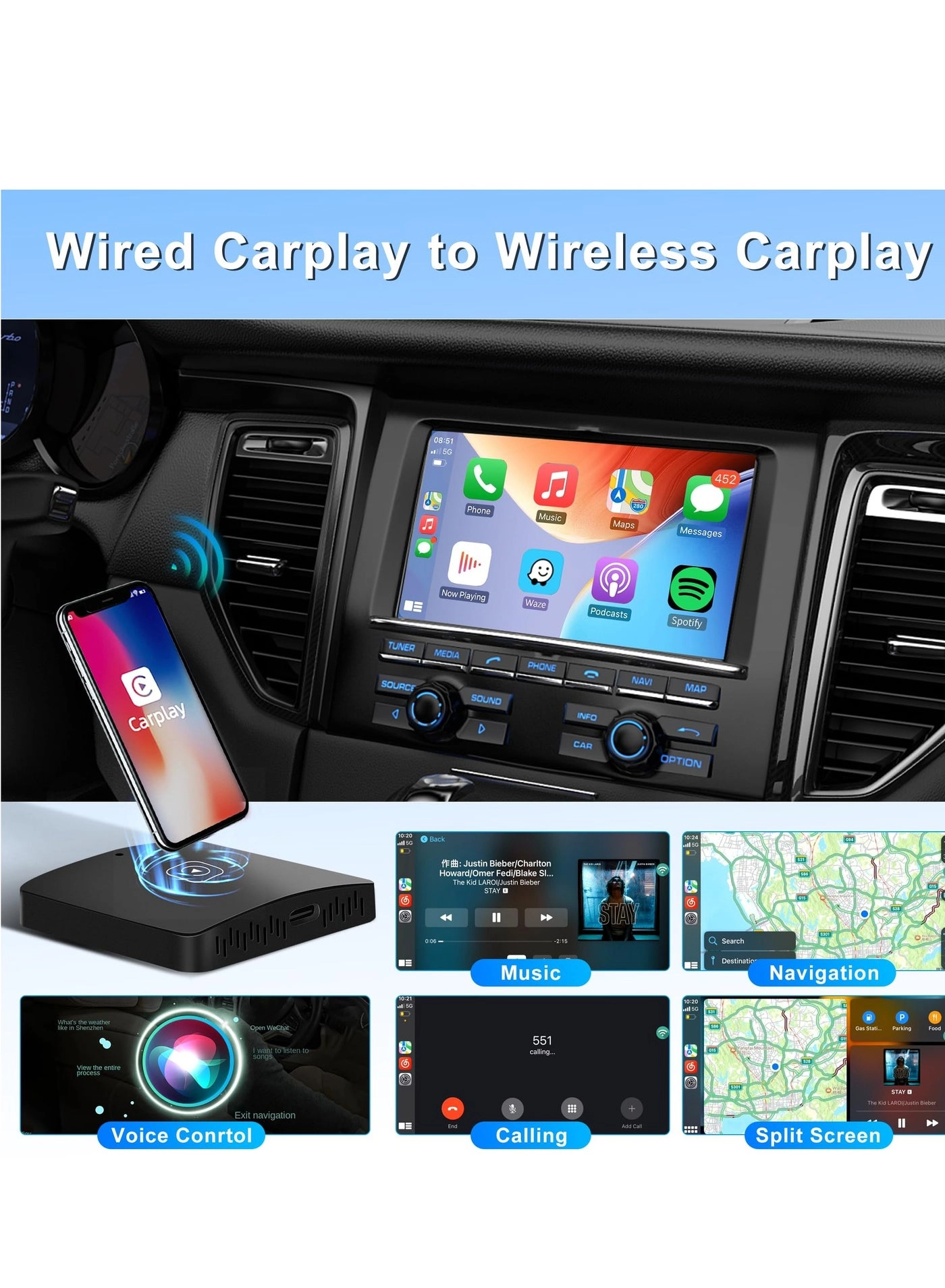 CarPlay Adapter - Wireless USB Type-C iPhone