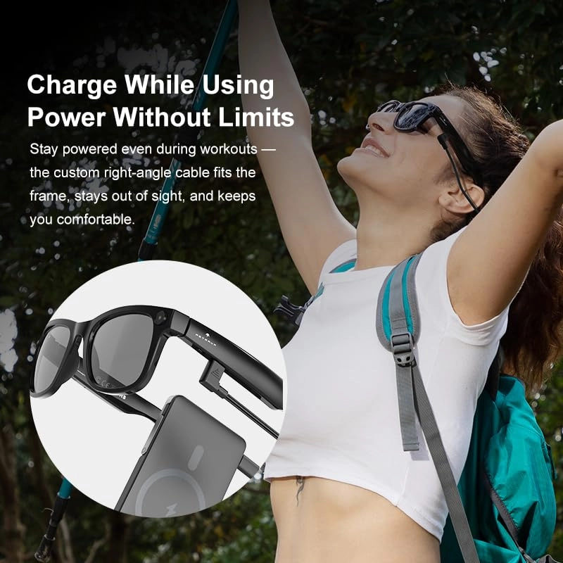 Smart Glasses Pro - Black 410mAh Bluetooth