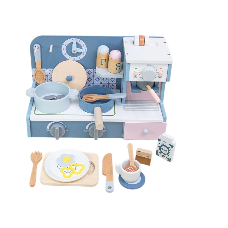 Little Angel Kids Wooden Kitchen Stove Pretend Cooking Playset - 20+ pcs (5551007-KABI_0190)
