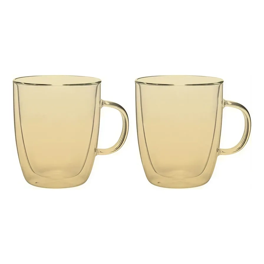 NEOFLAM Double Wall Borosilicate Glass Mug - 2 pcs - 90 ml