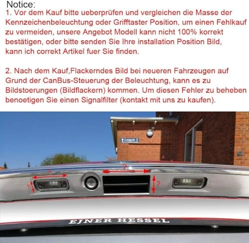 Reversing Camera - 170 Degree 1280 x 720 pixels
