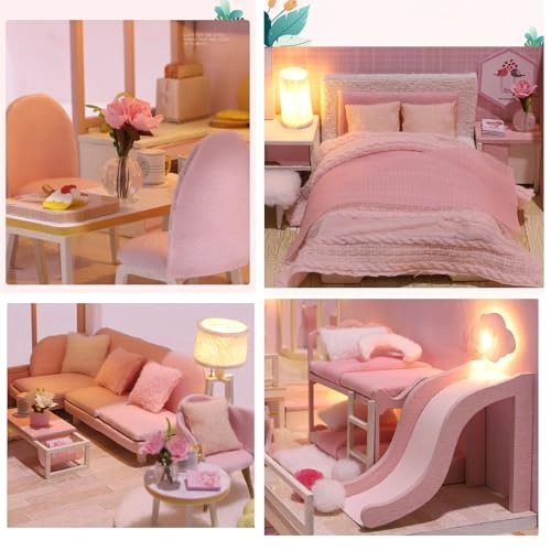 DIY Miniature Dollhouse Kit - Pink Sweetheart