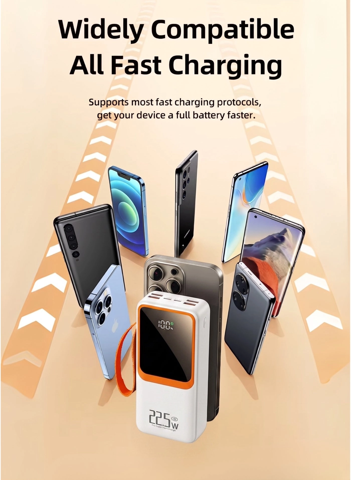 N60 - 50000mAh 22.5W Fast charging 4 USB-A 2 PD