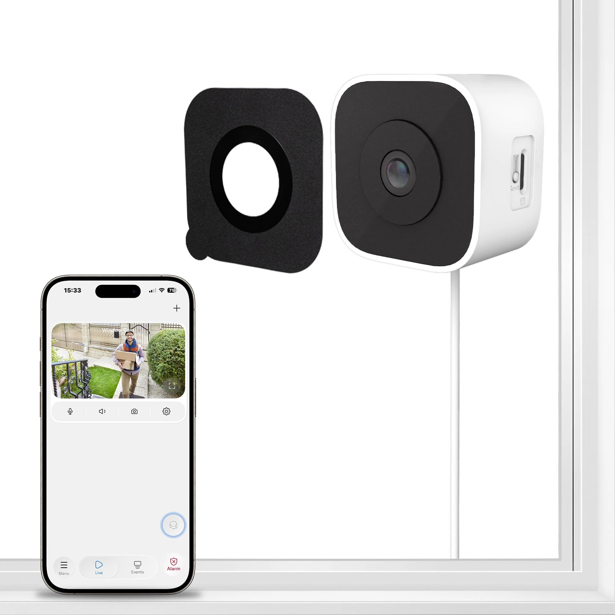 SnapBud Window Security Camera 2K