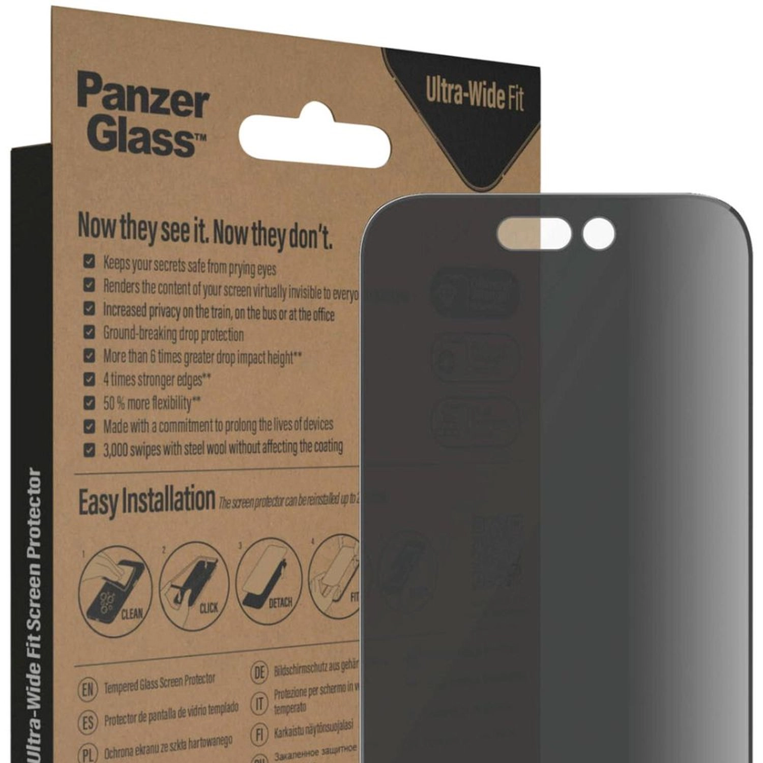 Privacy Tempered Glass Screen Protector for iPhone 14 Pro