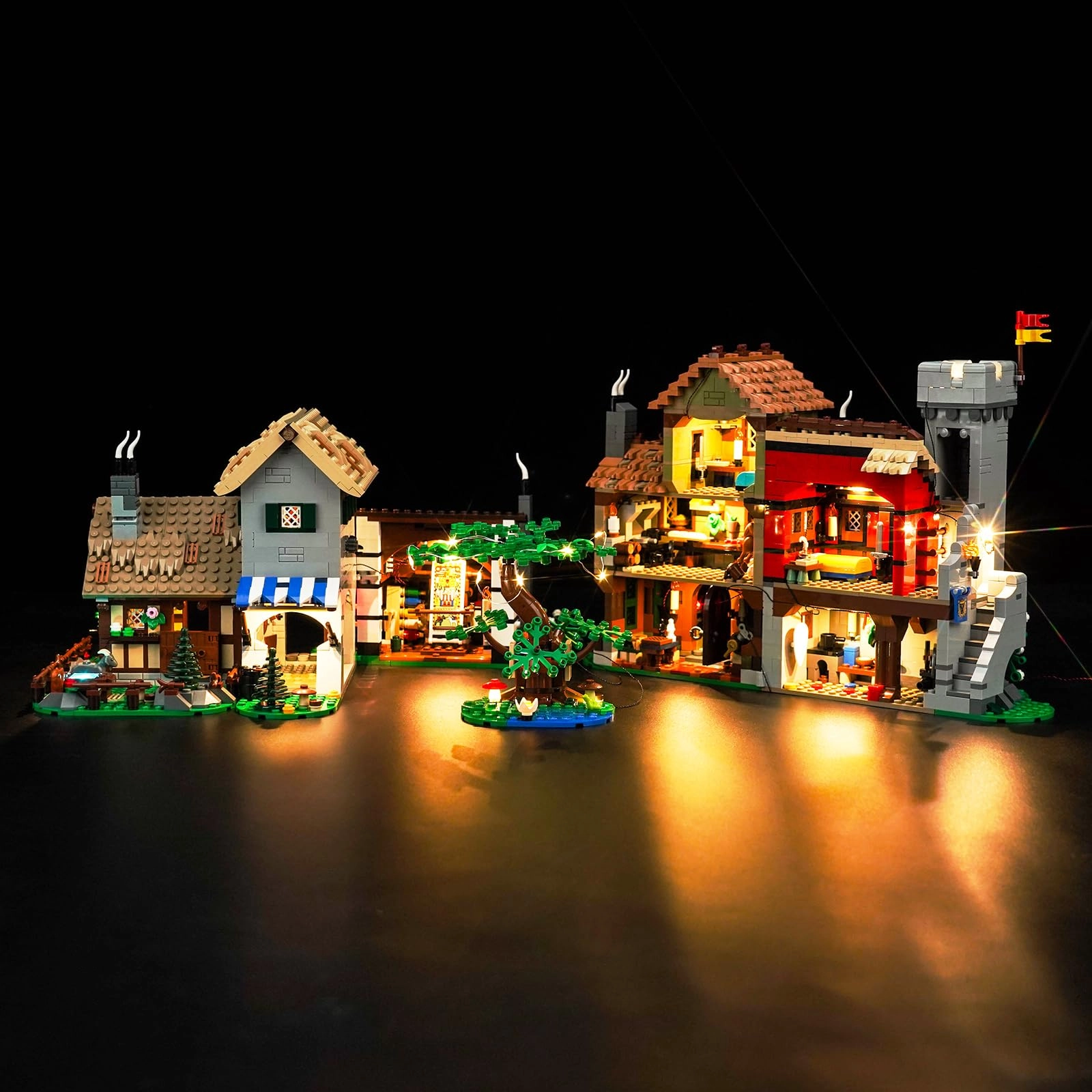 BrickBling 10332 Medieval Town Square - LED Light Set Standard Version