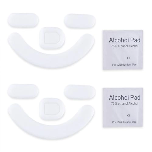 Mouse Feet Skates - 2sets White Rounded Curved Edges